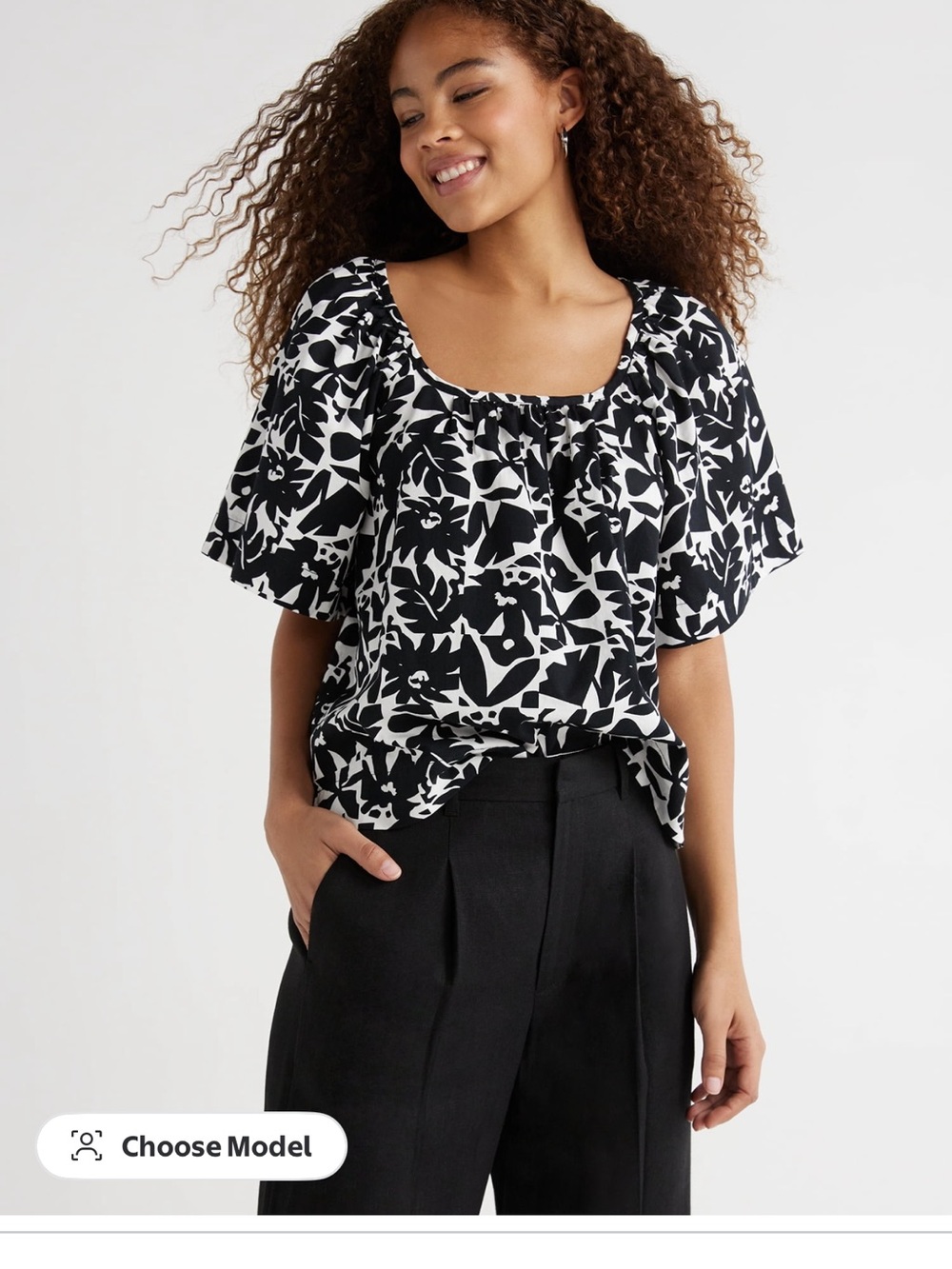 BNWOT free assembly square neck top